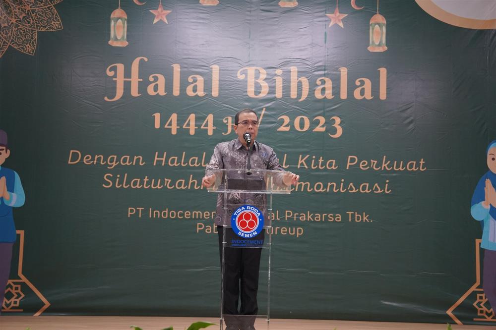 Christian Kartawijaya dalam acara Halalbihalal Indocement 2023